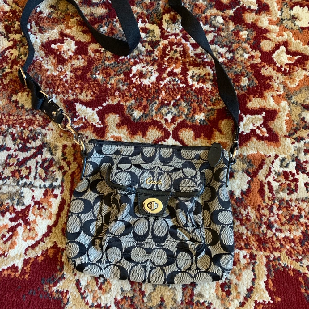 Black coach cross body bag